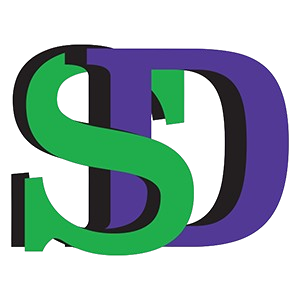 illustrated capital style sticker SD